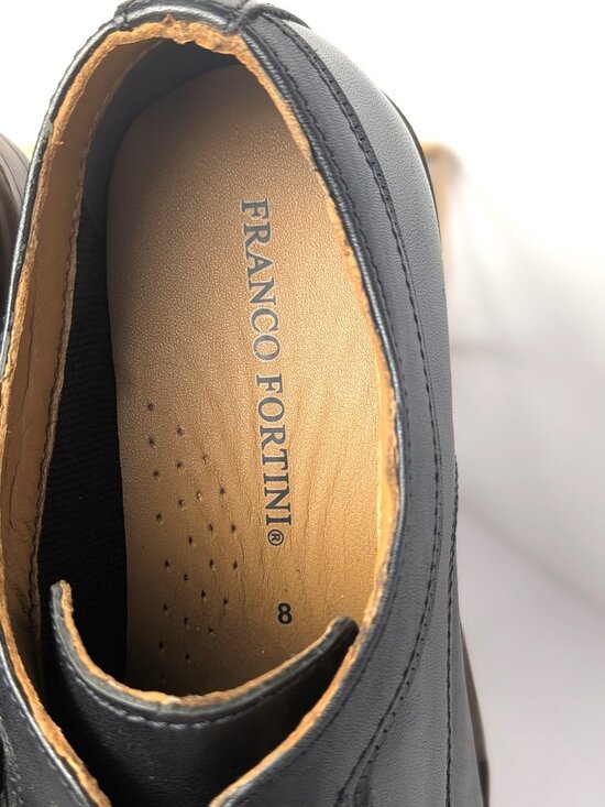Franco Fortini Bradley Black Leather Oxford Dress Shoes Men\'s 8 NWOB main image 5